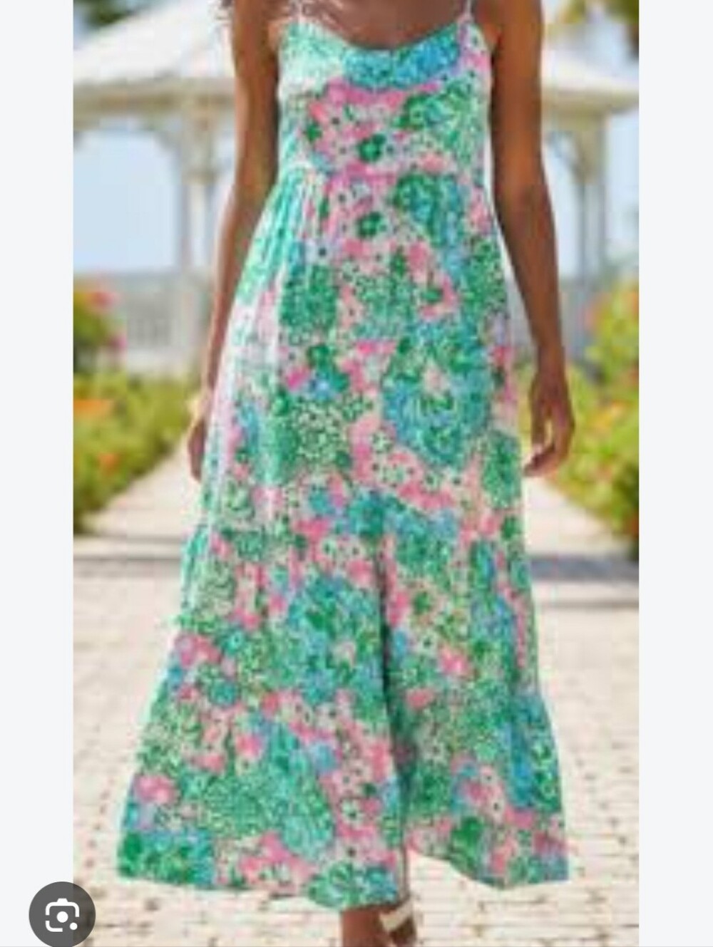 NWT Lilly Pulitzer Teresa Maxi Dress Multi Plumes In Bloom Size M